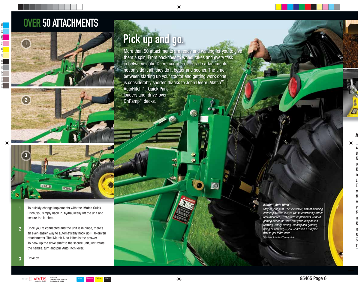 Pick up and go, Over 50 attachments | John Deere 2305 User Manual | Page 6 / 8