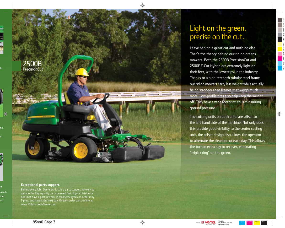 Light on the green, precise on the cut, 2500b | John Deere PrecisionCut 2500B User Manual | Page 7 / 12