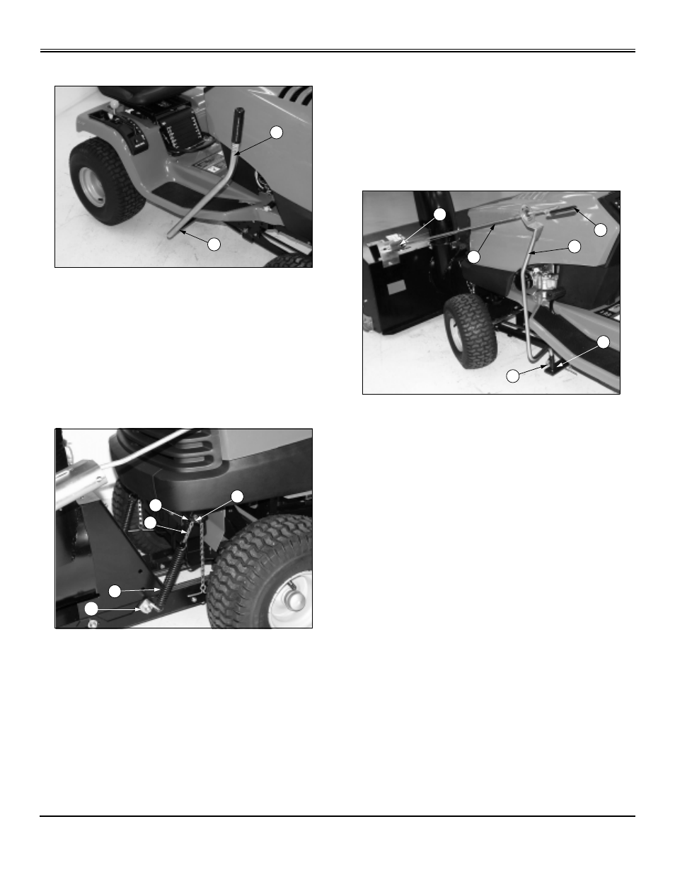 Install lift handle, Install lift assist springs, Install chute control support | Installing | John Deere OMGX10742 J9 User Manual | Page 17 / 35