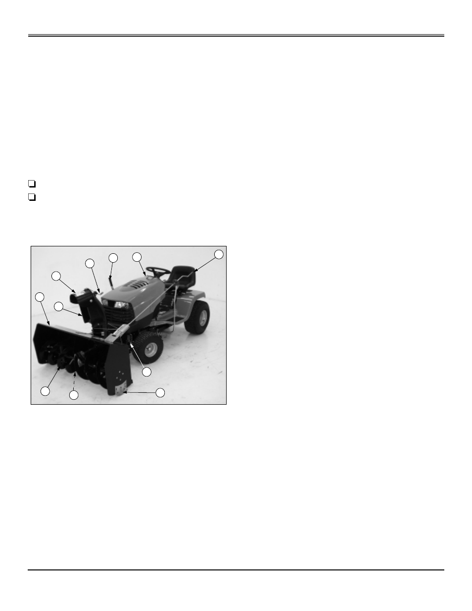 Operating, Before operating snowblower, Daily operating checklist | Controls and adjustment levers, Snowblowing tips, Stopping tractor and snowblower | John Deere OMGX10742 J9 User Manual | Page 20 / 35