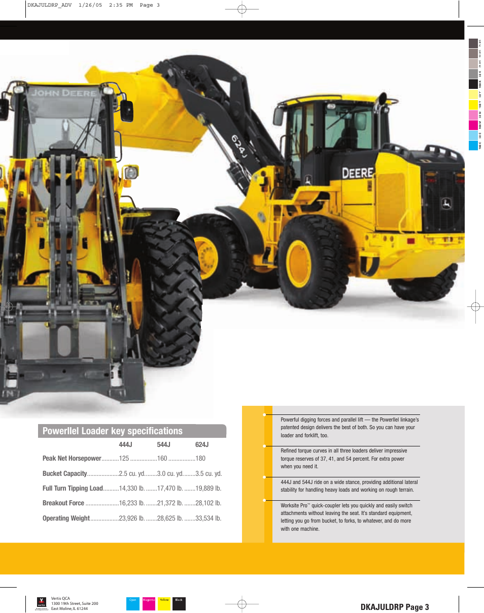 Dkajuldrp_3_lr, Powerllel loader key specifications, Dkajuldrp page 3 | John Deere 444J User Manual | Page 3 / 28