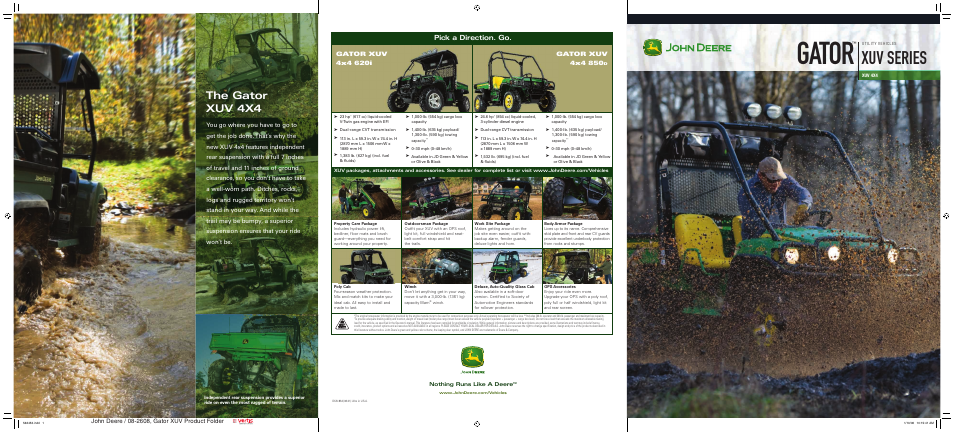 John Deere Gator XUV 850D User Manual | 2 pages
