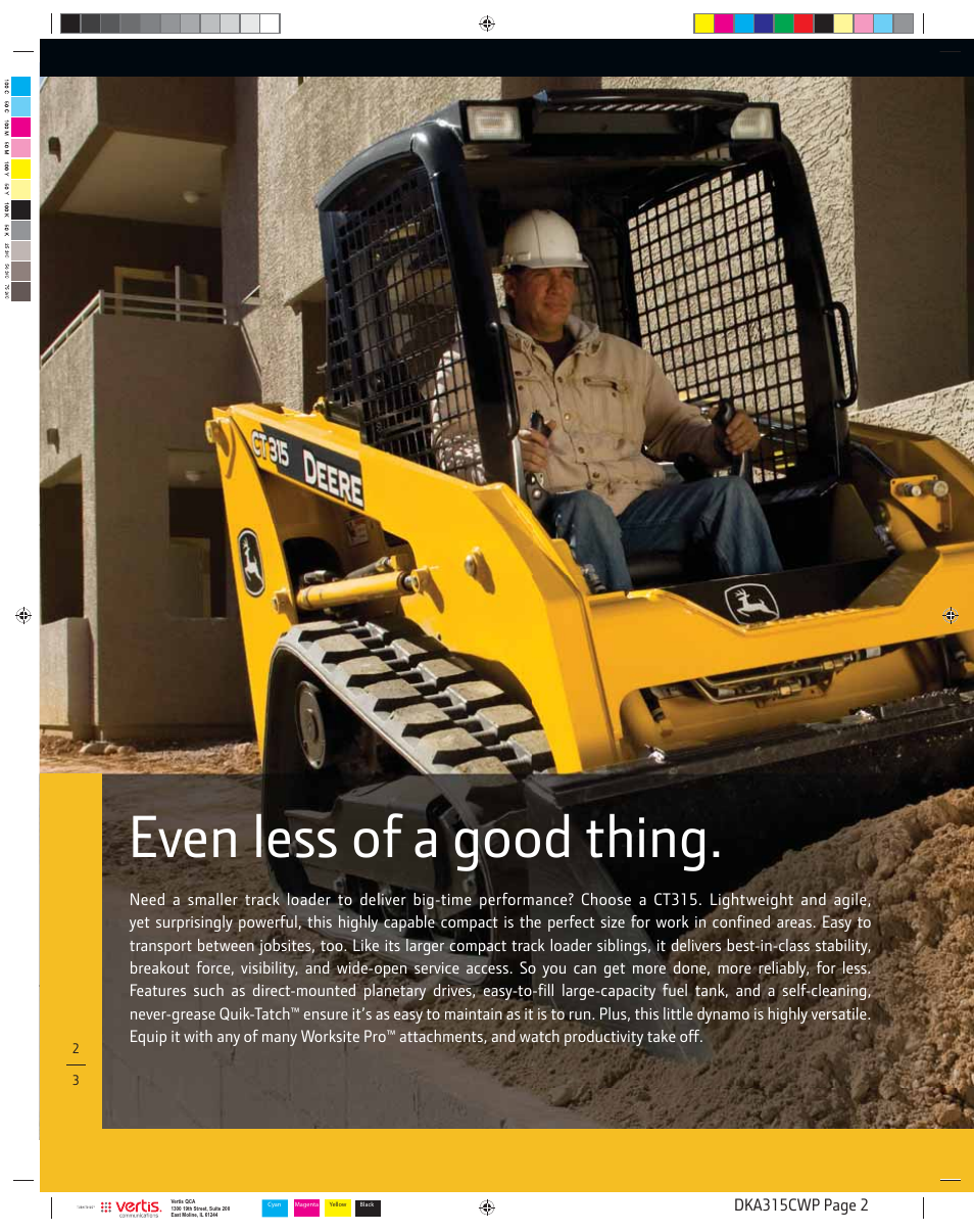 Even less of a good thing | John Deere CT315 User Manual | Page 2 / 16