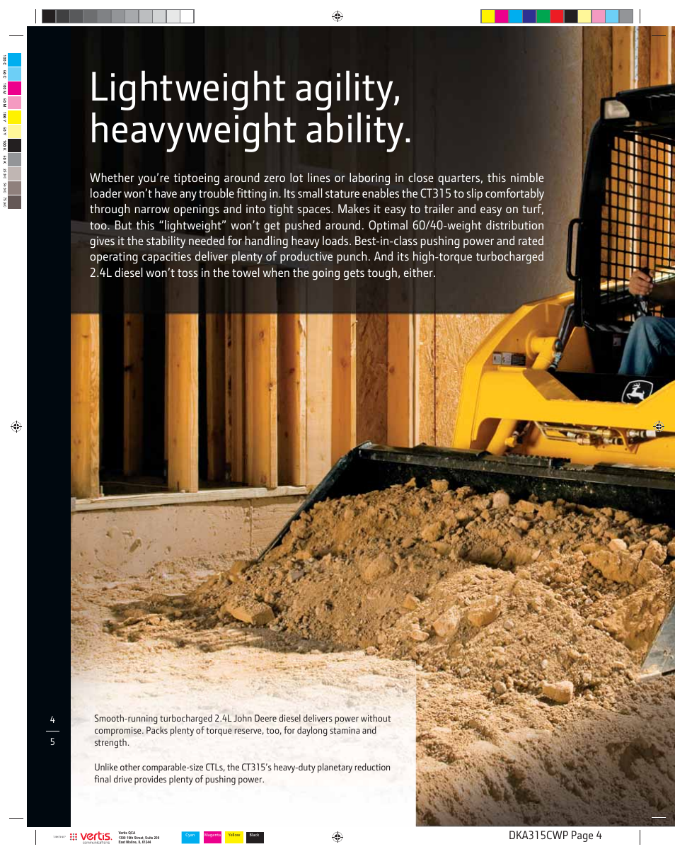 Lightweight agility, heavyweight ability | John Deere CT315 User Manual | Page 4 / 16