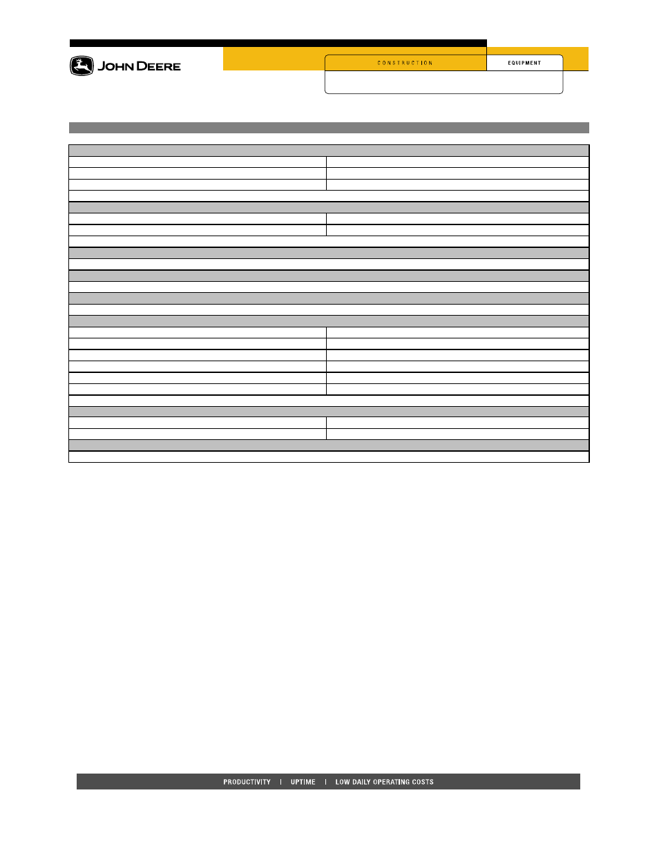 John Deere 320D User Manual | 2 pages