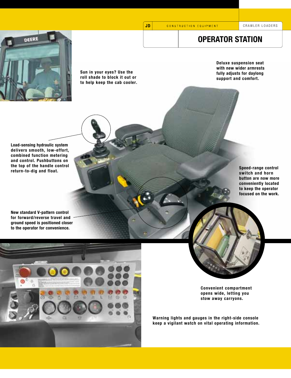 Operator station | John Deere 655C-ll User Manual | Page 7 / 16
