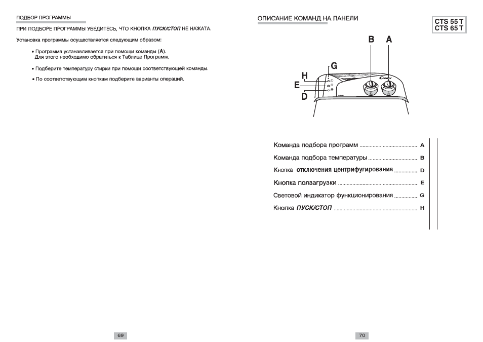 Candy CTS 55 T User Manual | Page 6 / 8