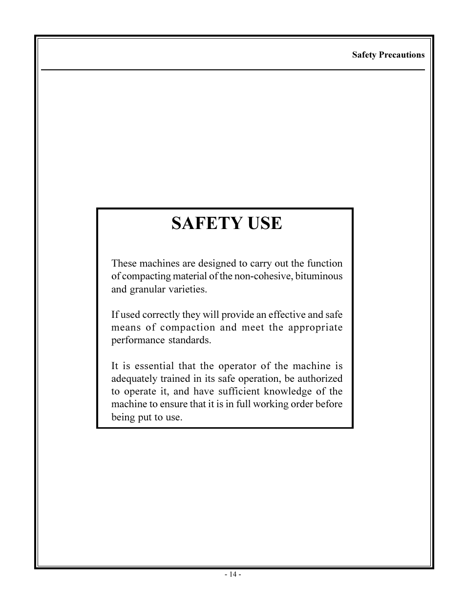 Health & safety, Safety use | John Deere rhino pd54 User Manual | Page 14 / 97