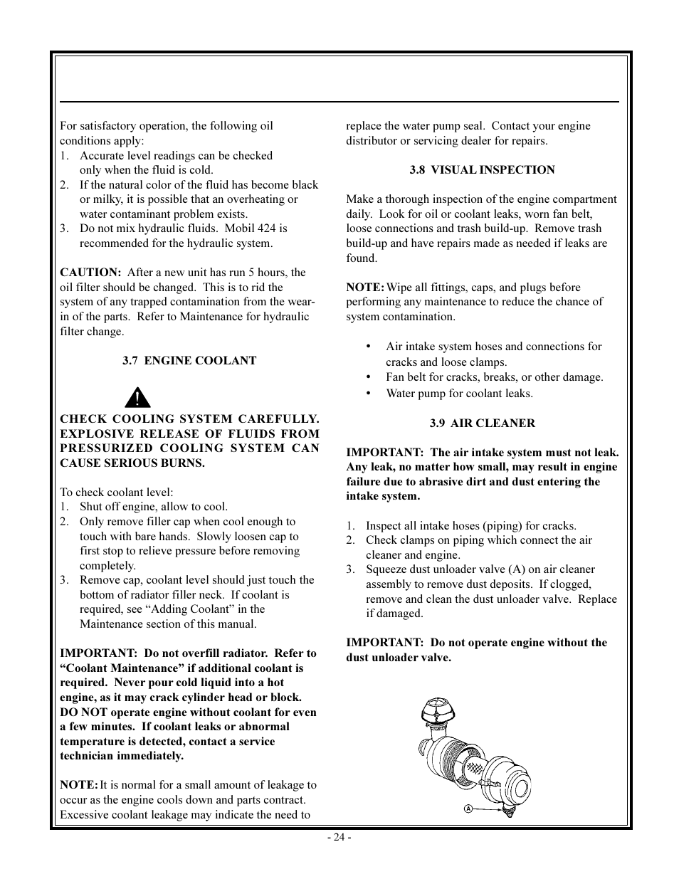 Warning, Operation | John Deere rhino pd54 User Manual | Page 24 / 97