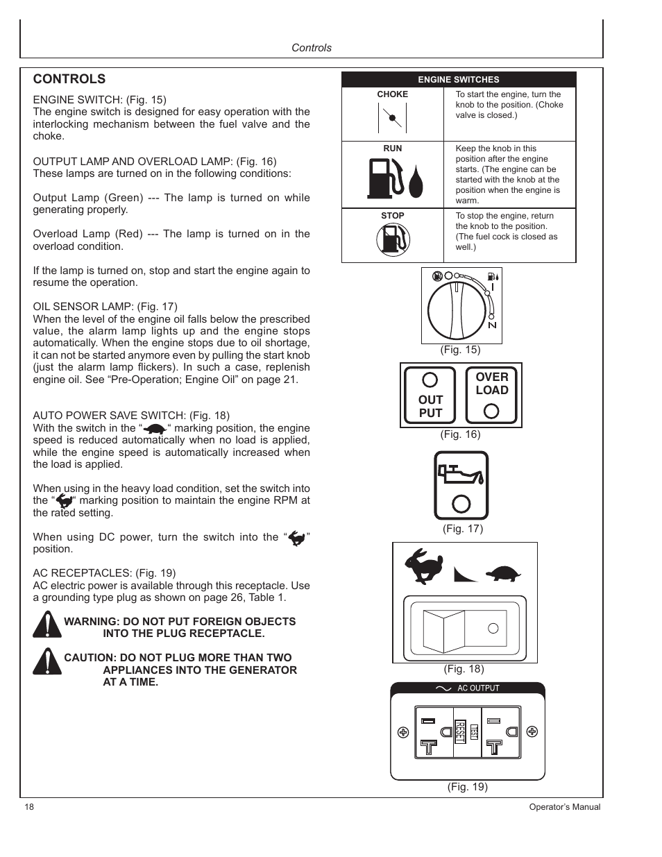 Controls | John Deere HR-G1700i User Manual | Page 18 / 124