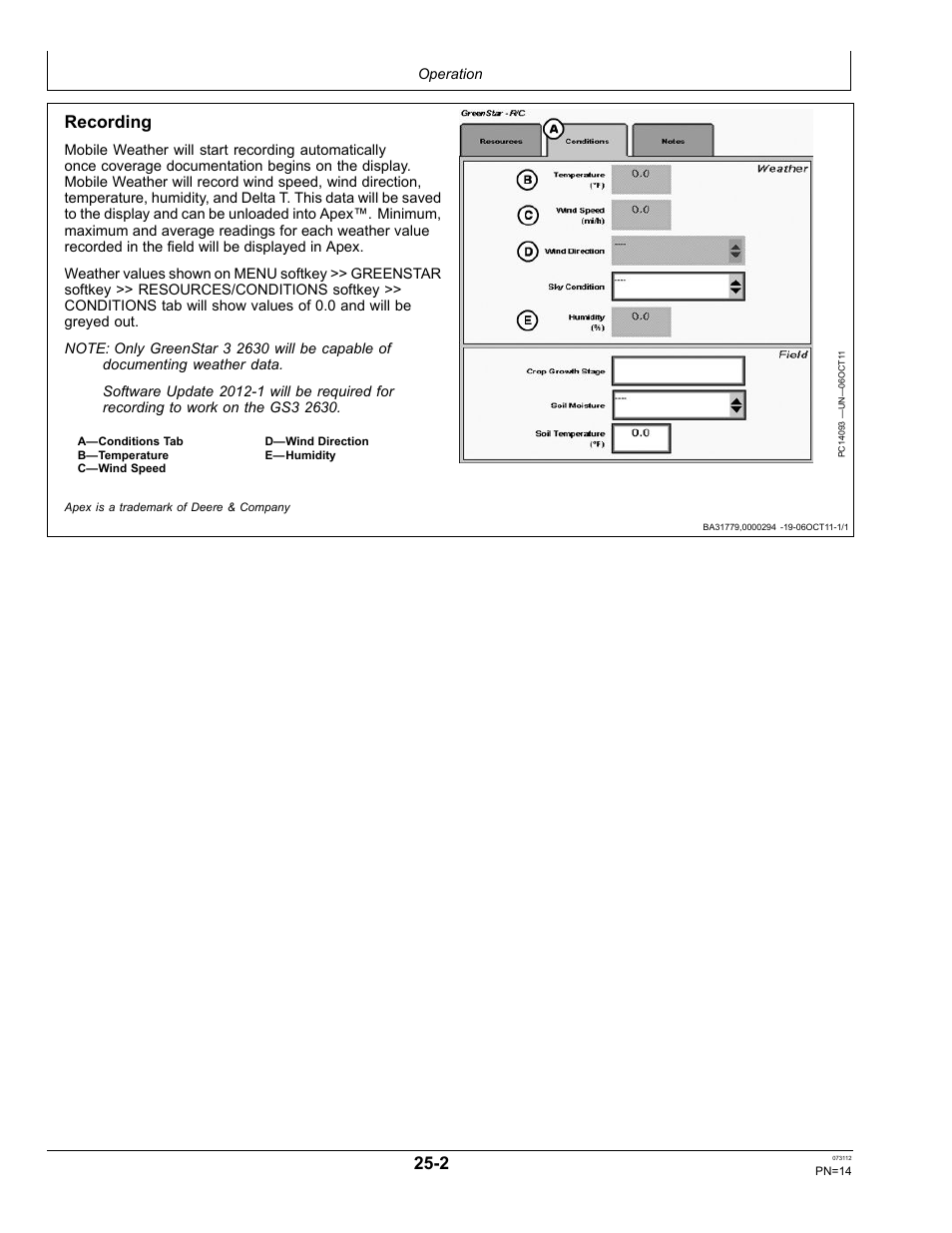 Recording | John Deere OMPFP12515 User Manual | Page 14 / 24