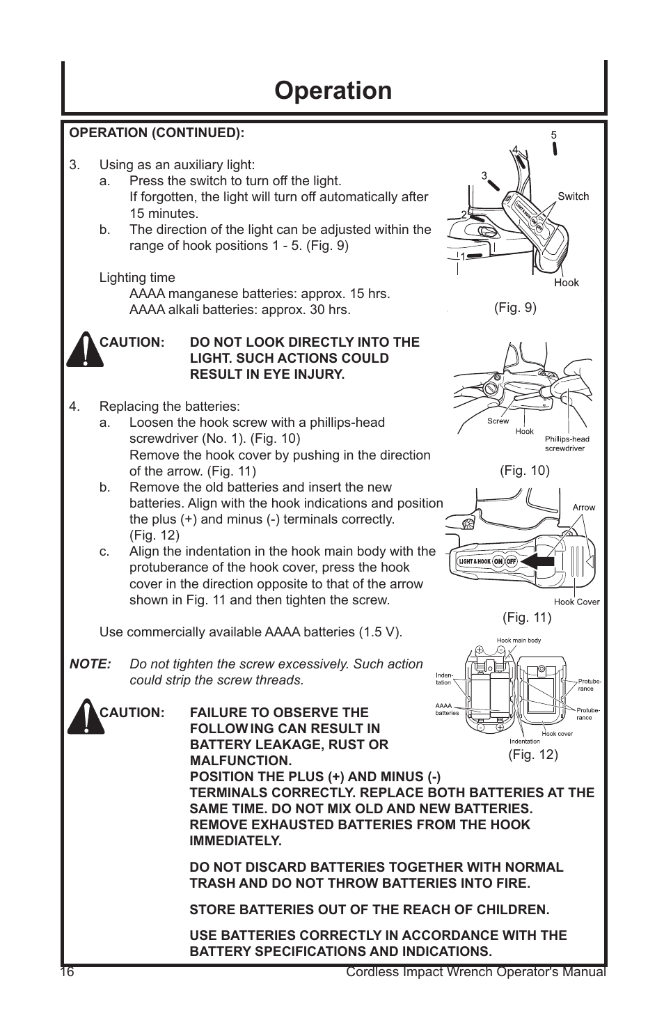 Operation | John Deere ET-3103-J User Manual | Page 16 / 76