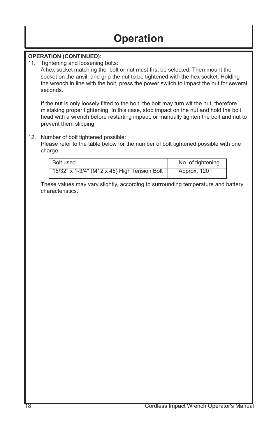 Operation | John Deere ET-3103-J User Manual | Page 18 / 76