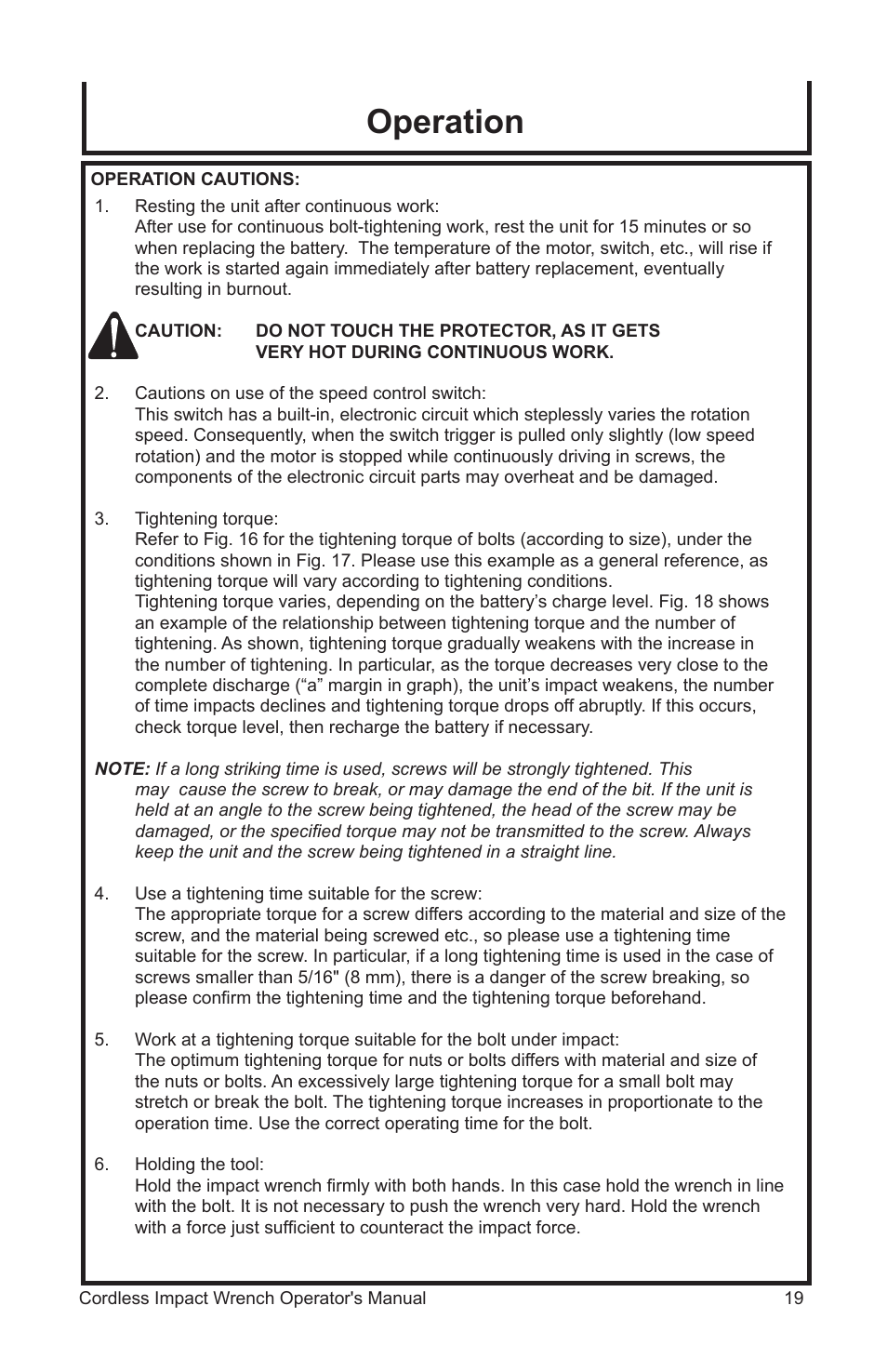 Operation | John Deere ET-3103-J User Manual | Page 19 / 76