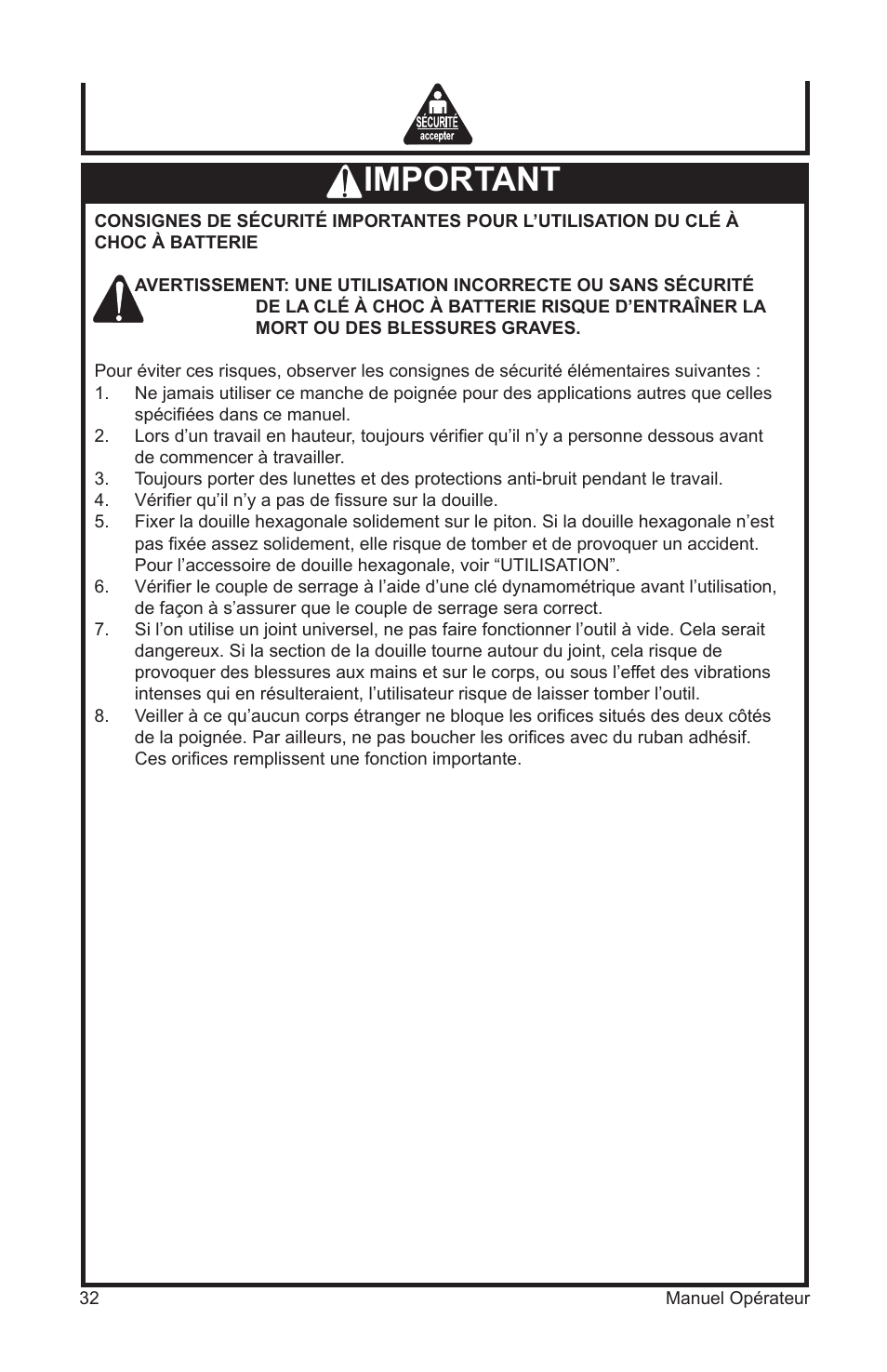 Important | John Deere ET-3103-J User Manual | Page 32 / 76
