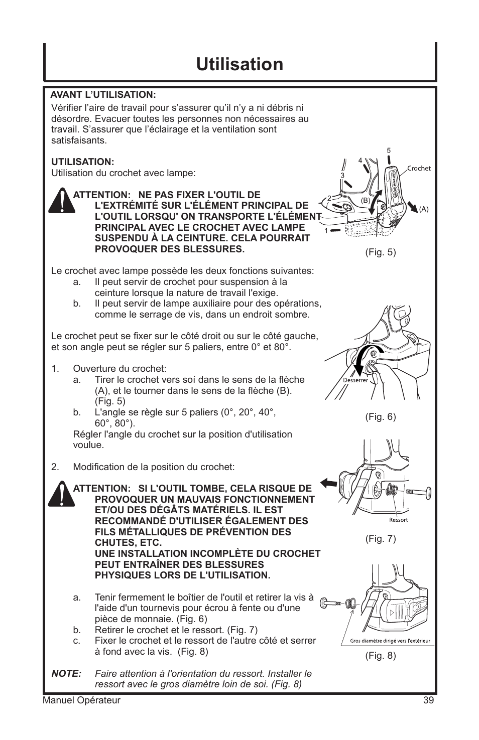 Utilisation | John Deere ET-3103-J User Manual | Page 39 / 76