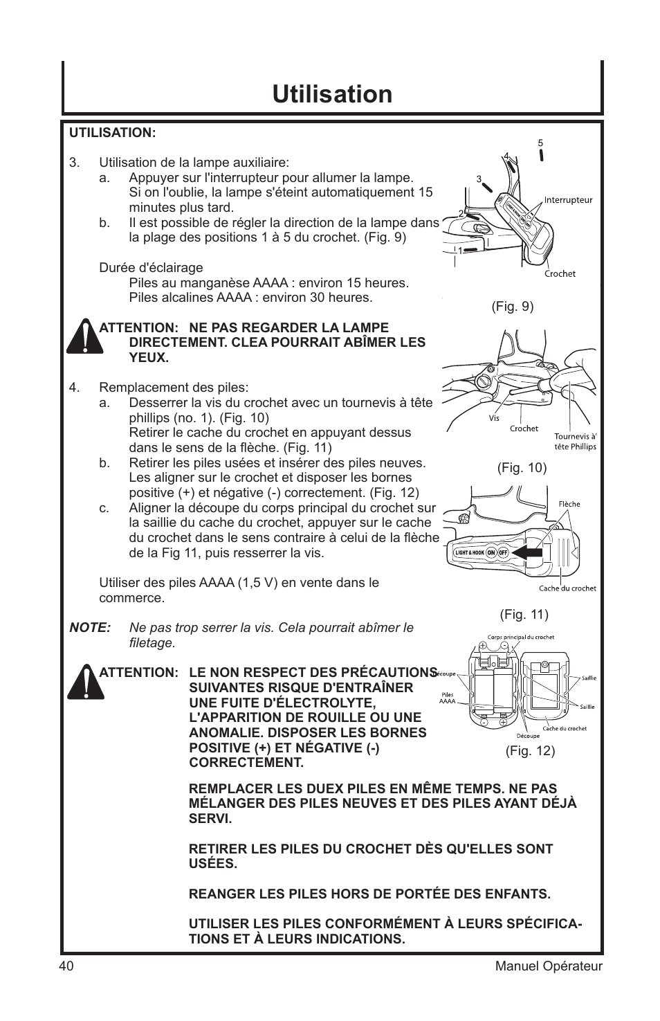 Utilisation | John Deere ET-3103-J User Manual | Page 40 / 76