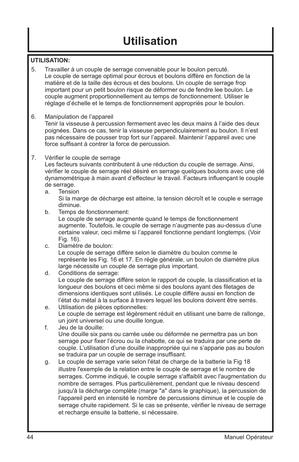 Utilisation | John Deere ET-3103-J User Manual | Page 44 / 76