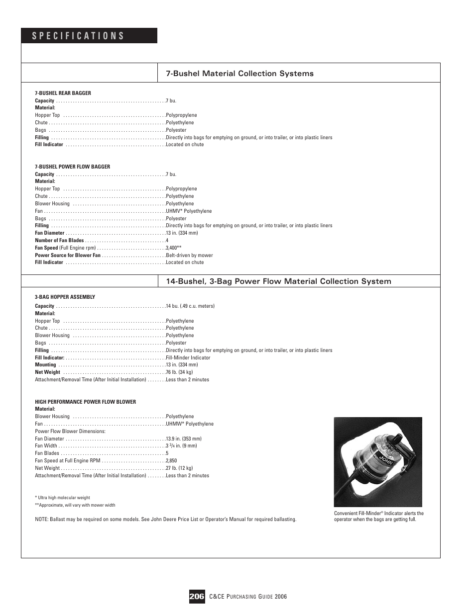 Bushel material collection systems | John Deere Ultimate X700 User Manual | Page 2 / 2