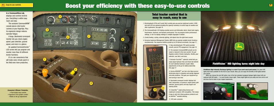 Fieldvision, Hid lighting turns night into day | John Deere 9030 Series User Manual | Page 5 / 17