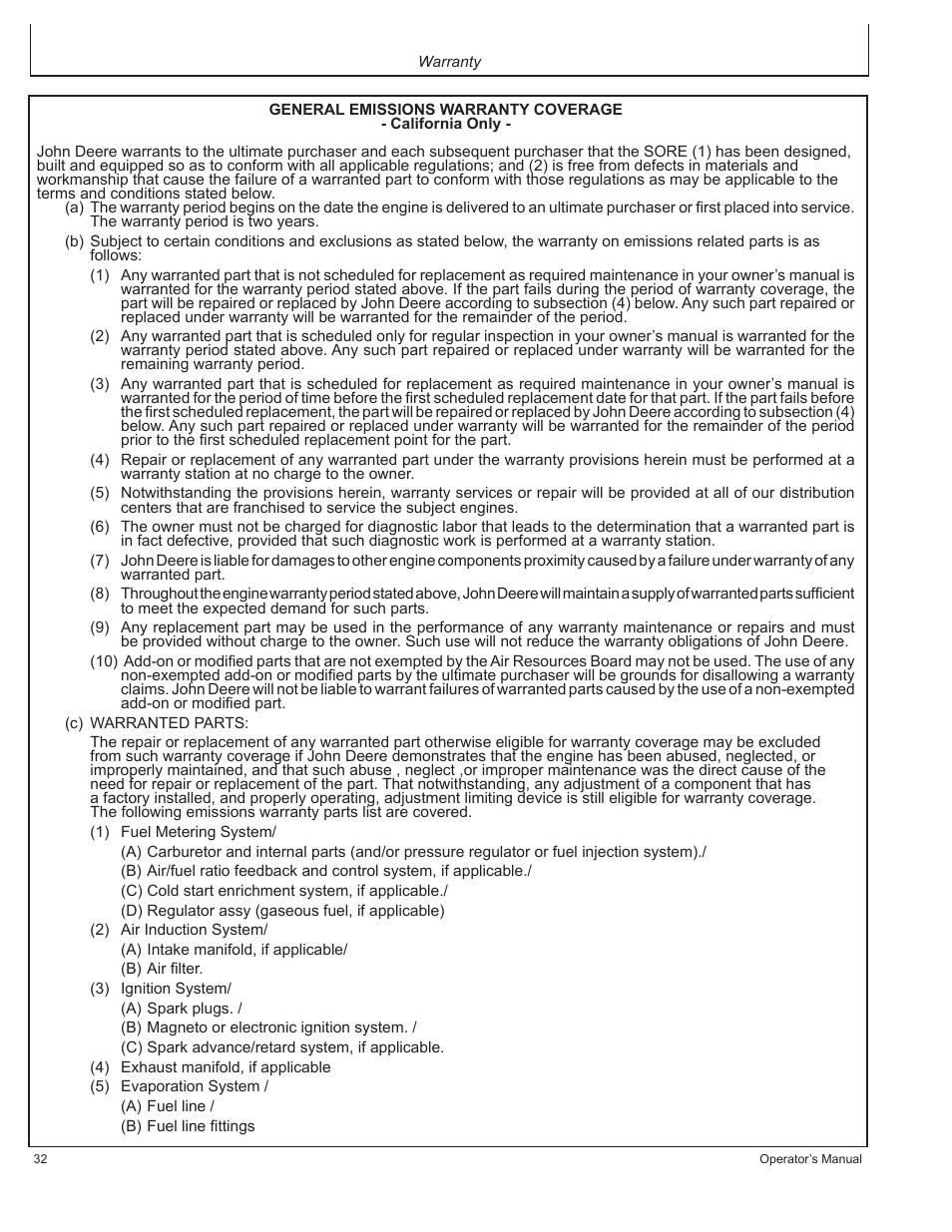 John Deere AC-G3010H User Manual | Page 32 / 98