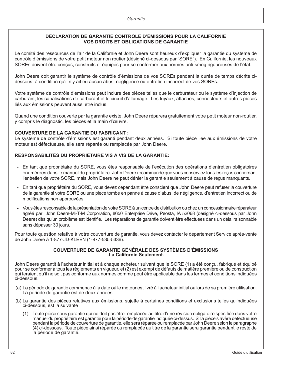 John Deere AC-G3010H User Manual | Page 62 / 98