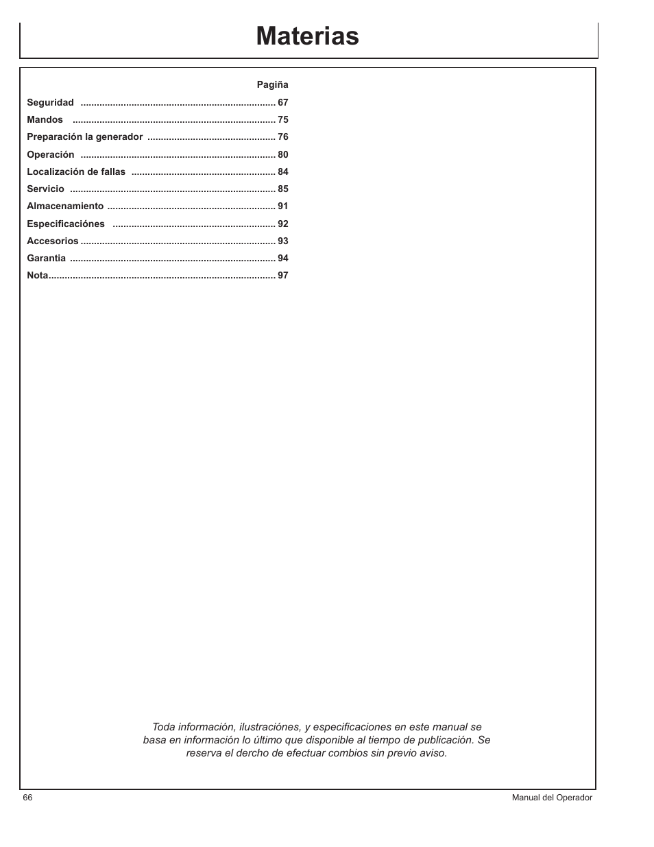 Materias | John Deere AC-G3010H User Manual | Page 66 / 98