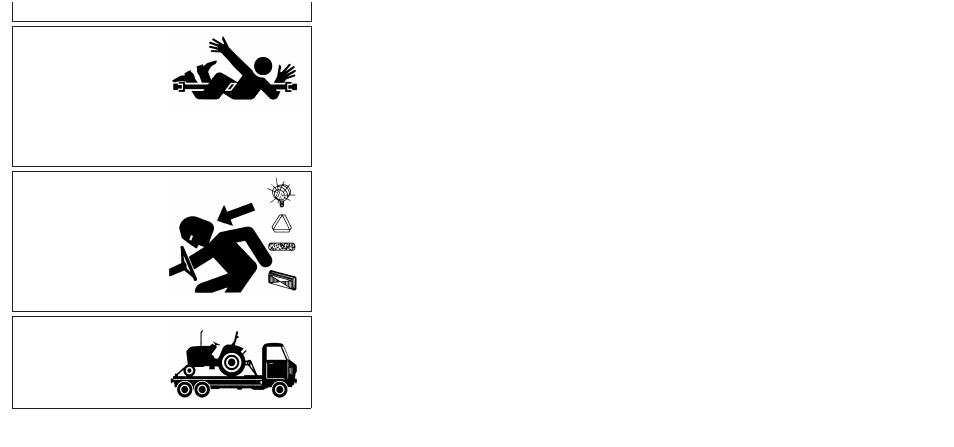 Stay clear of rotating drivelines, Use safety lights and devices, Safely transporting the tractor | Safety | John Deere 5103E User Manual | Page 15 / 194