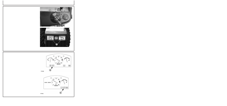 Using headlights, Using high beam indicator, Lights | John Deere 5103E User Manual | Page 28 / 194