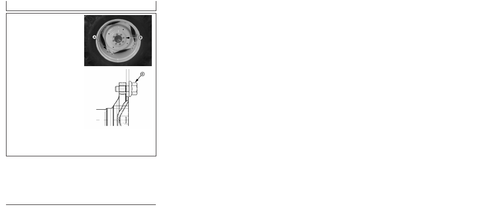 Tighten bolts—rear axle (m-14 bolts), Wheels, tyres and treads | John Deere 5103E User Manual | Page 83 / 194