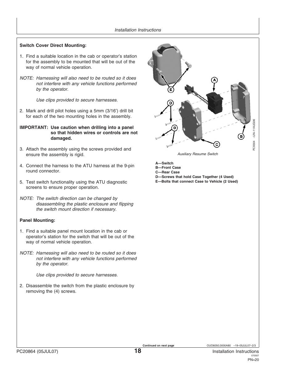 John Deere PC20864 User Manual | Page 20 / 24