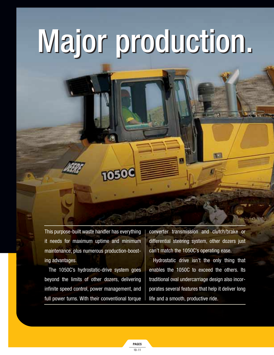 Major production | John Deere 1050C User Manual | Page 10 / 16