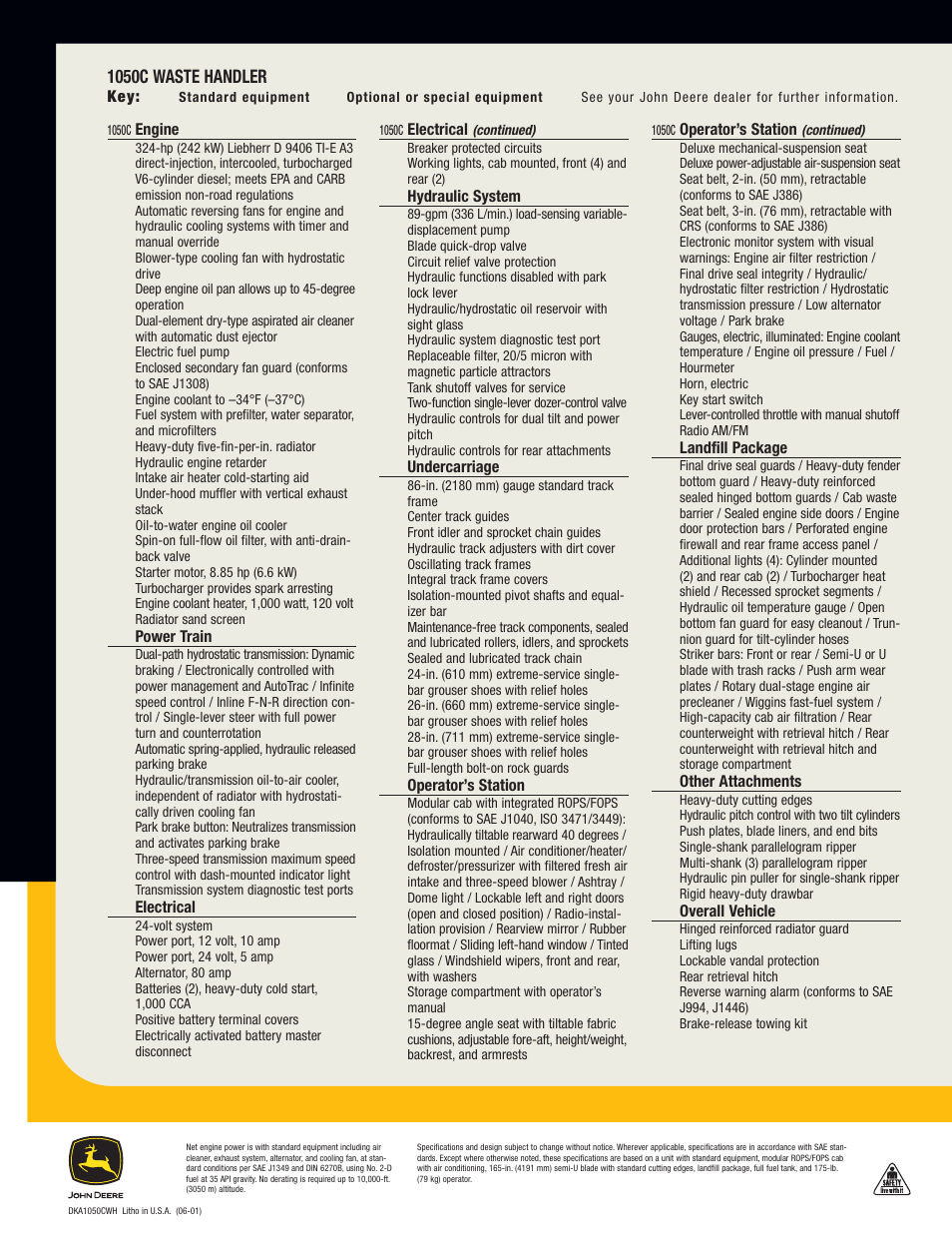 John Deere 1050C User Manual | Page 16 / 16
