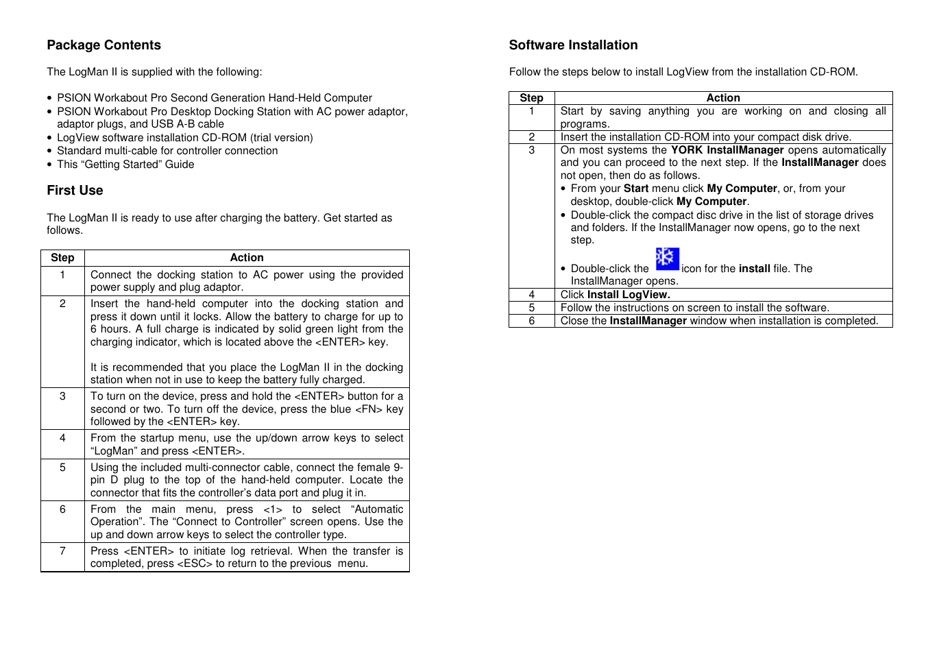 Johnson Controls LOGMAN II 1 User Manual | Page 2 / 2