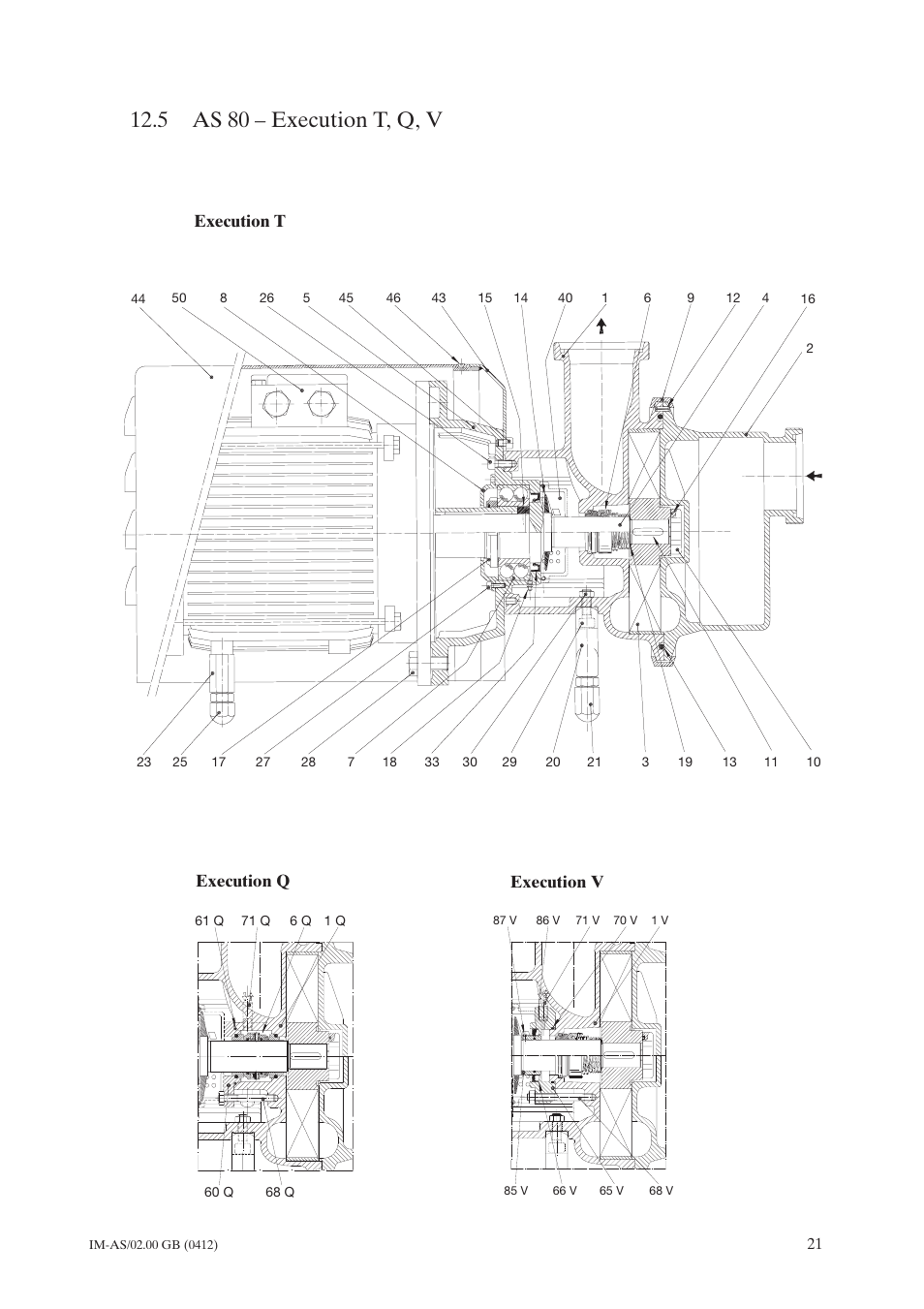 5 as 80 – execution t, q, v, As 80 – execution t, q, v, Execution t | Execution q execution v | Johnson Controls TopClean AS User Manual | Page 23 / 31