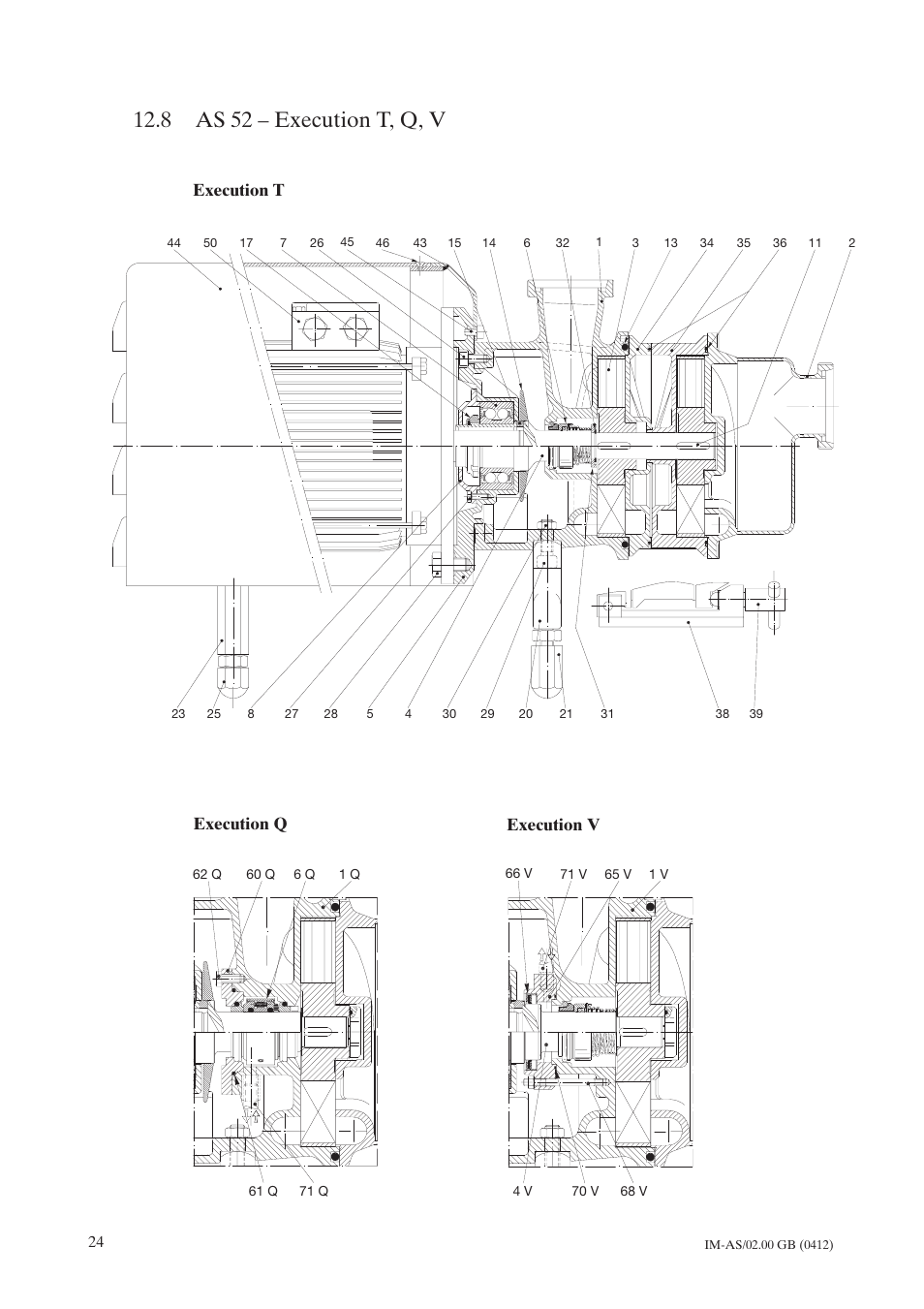 8 as 52 – execution t, q, v, As 52 – execution t, q, v, Execution t execution q execution v | Johnson Controls TopClean AS User Manual | Page 26 / 31