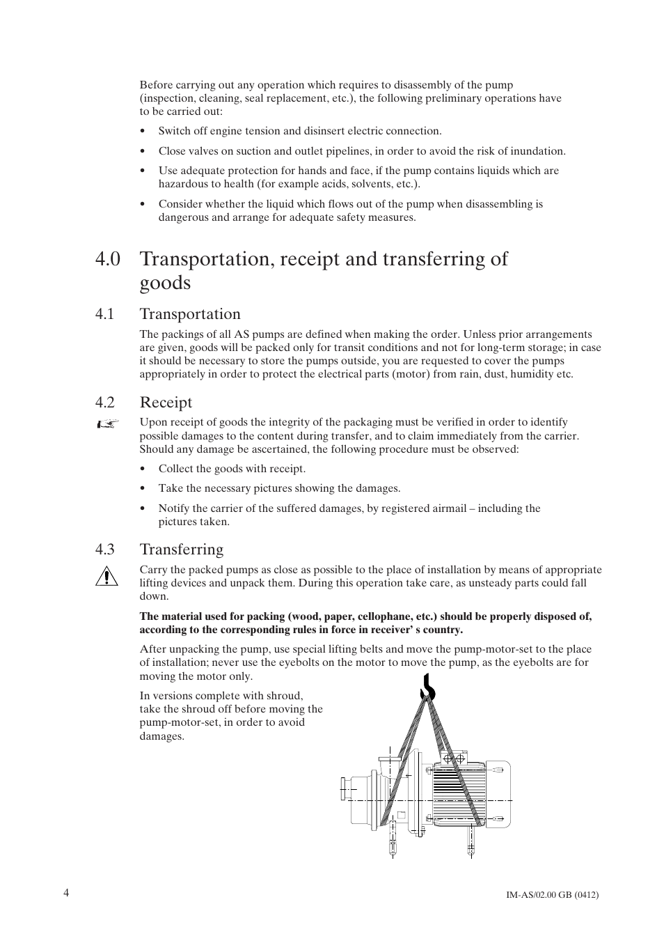 1 transportation, 2 receipt, 3 transferring | Transportation, receipt and transferring of goods, Transportation, Receipt, Transferring | Johnson Controls TopClean AS User Manual | Page 6 / 31