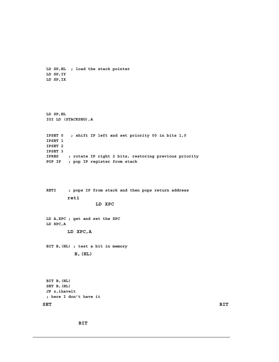 19 privileged instructions | Jameco Electronics Rabbit 3000 User Manual | Page 267 / 349
