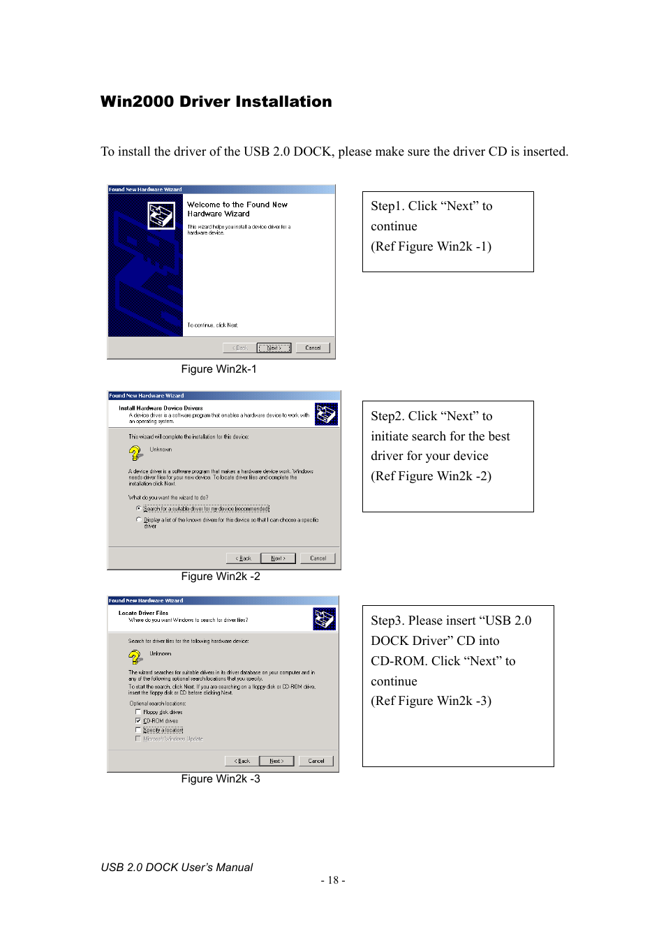 2000 d, River, Nstallation | Win2000 driver installation | Jameco Electronics 527822 User Manual | Page 19 / 31