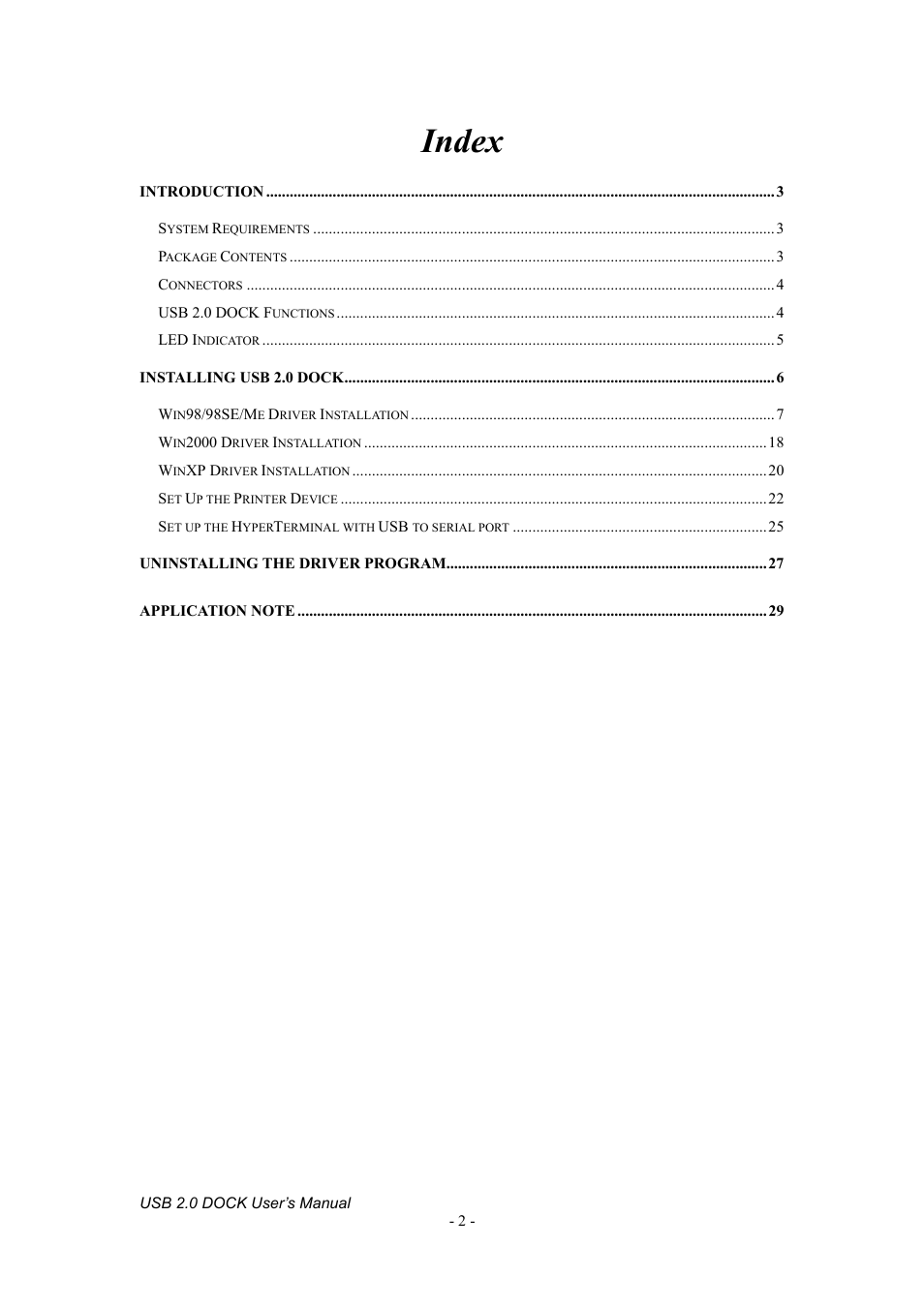 Index | Jameco Electronics 527822 User Manual | Page 3 / 31