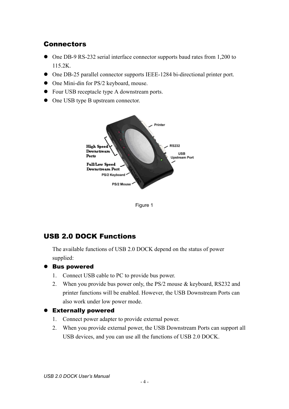 Onnectors, Usb 2.0 dock f, Unctions | Jameco Electronics 527822 User Manual | Page 5 / 31
