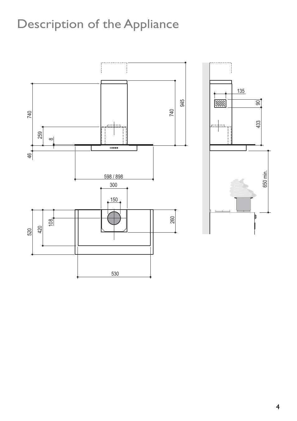 Description of the appliance | John Lewis JLBIHD603 User Manual | Page 4 / 16