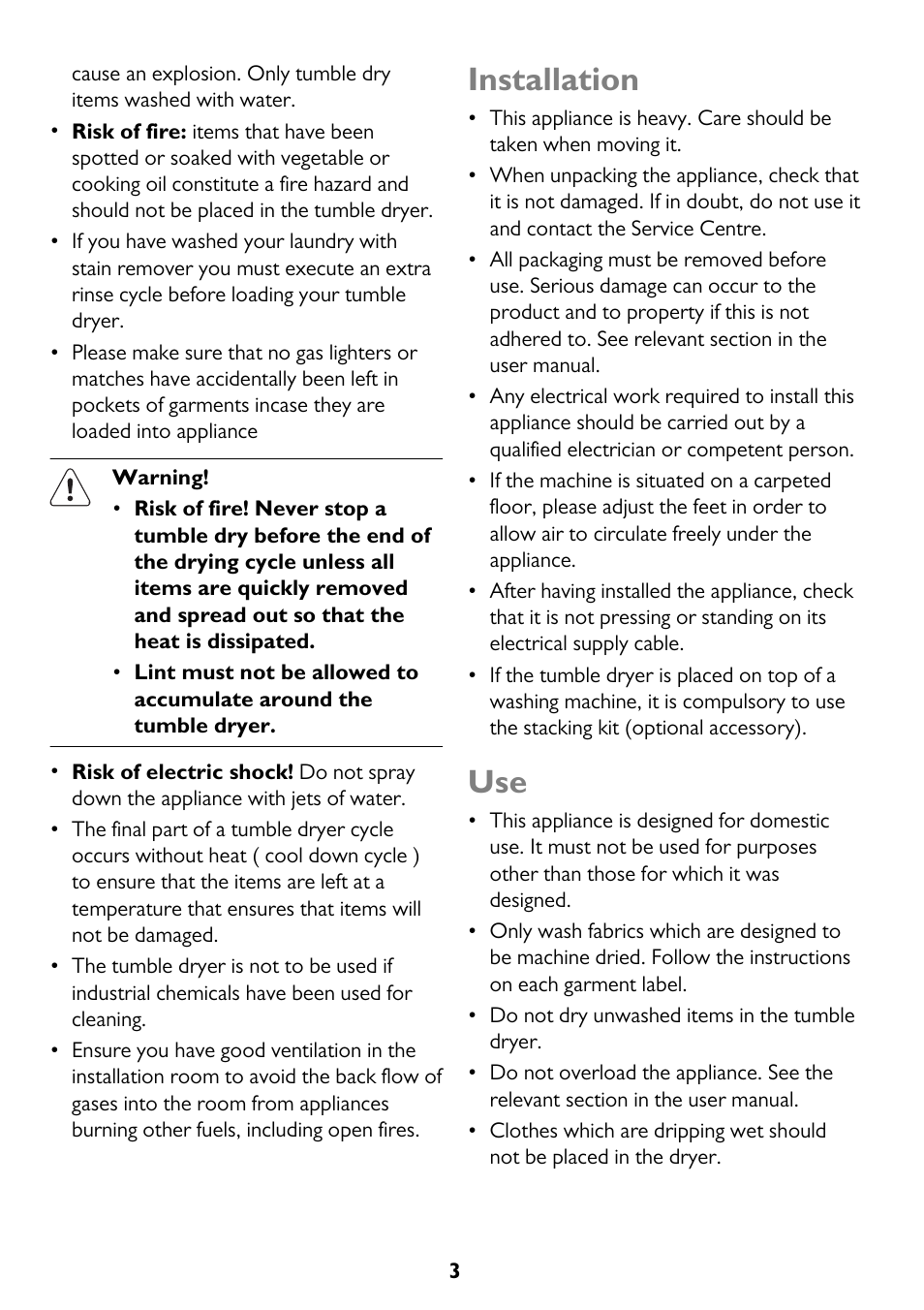 Installation | John Lewis JLTDH15 User Manual | Page 3 / 32