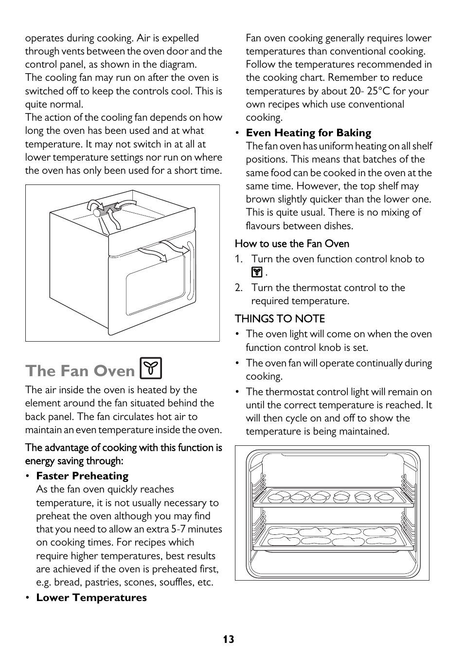 The fan oven | John Lewis JLBIOS661 User Manual | Page 13 / 32