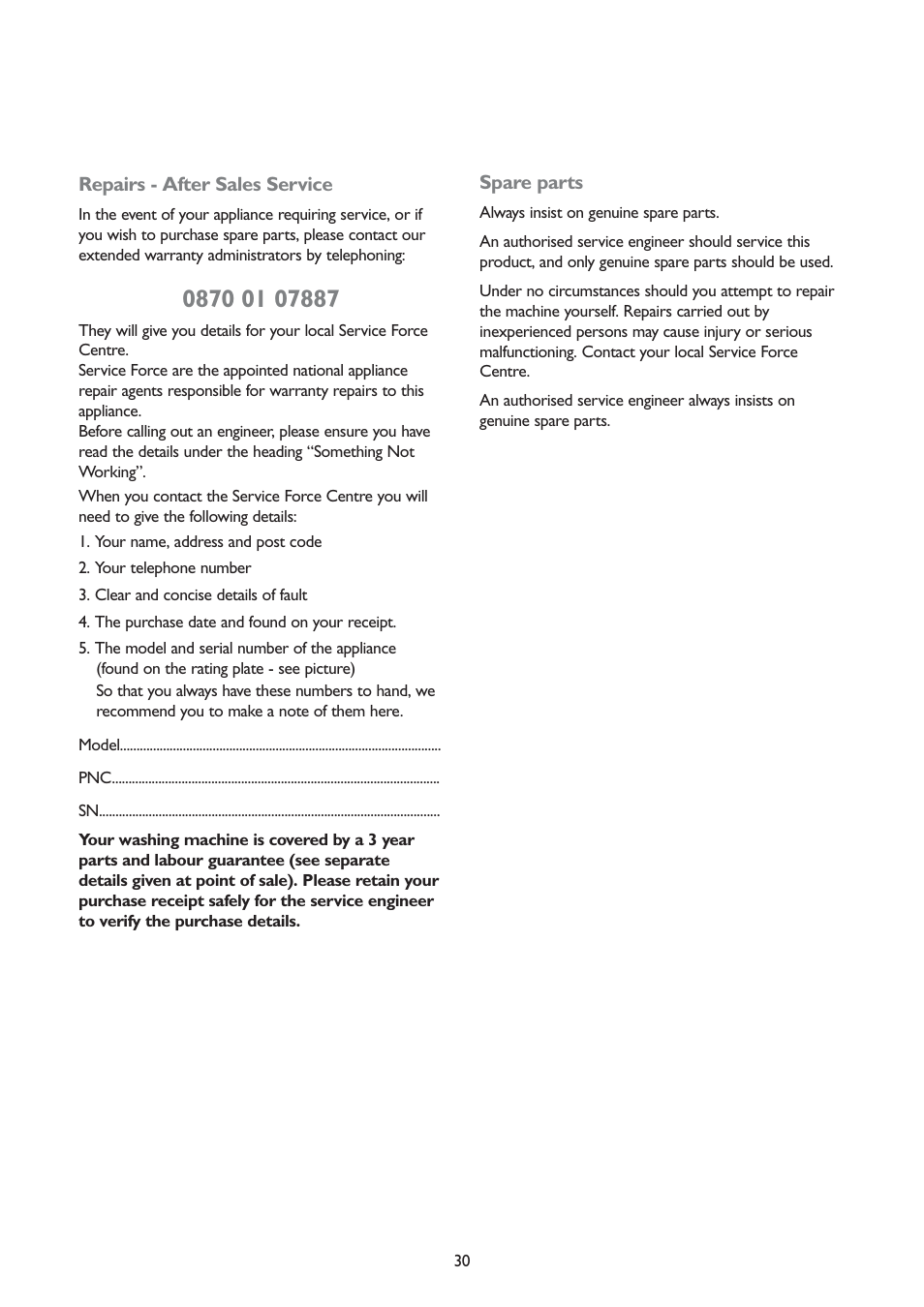 John Lewis JLWD 1406 1400 User Manual | Page 30 / 31