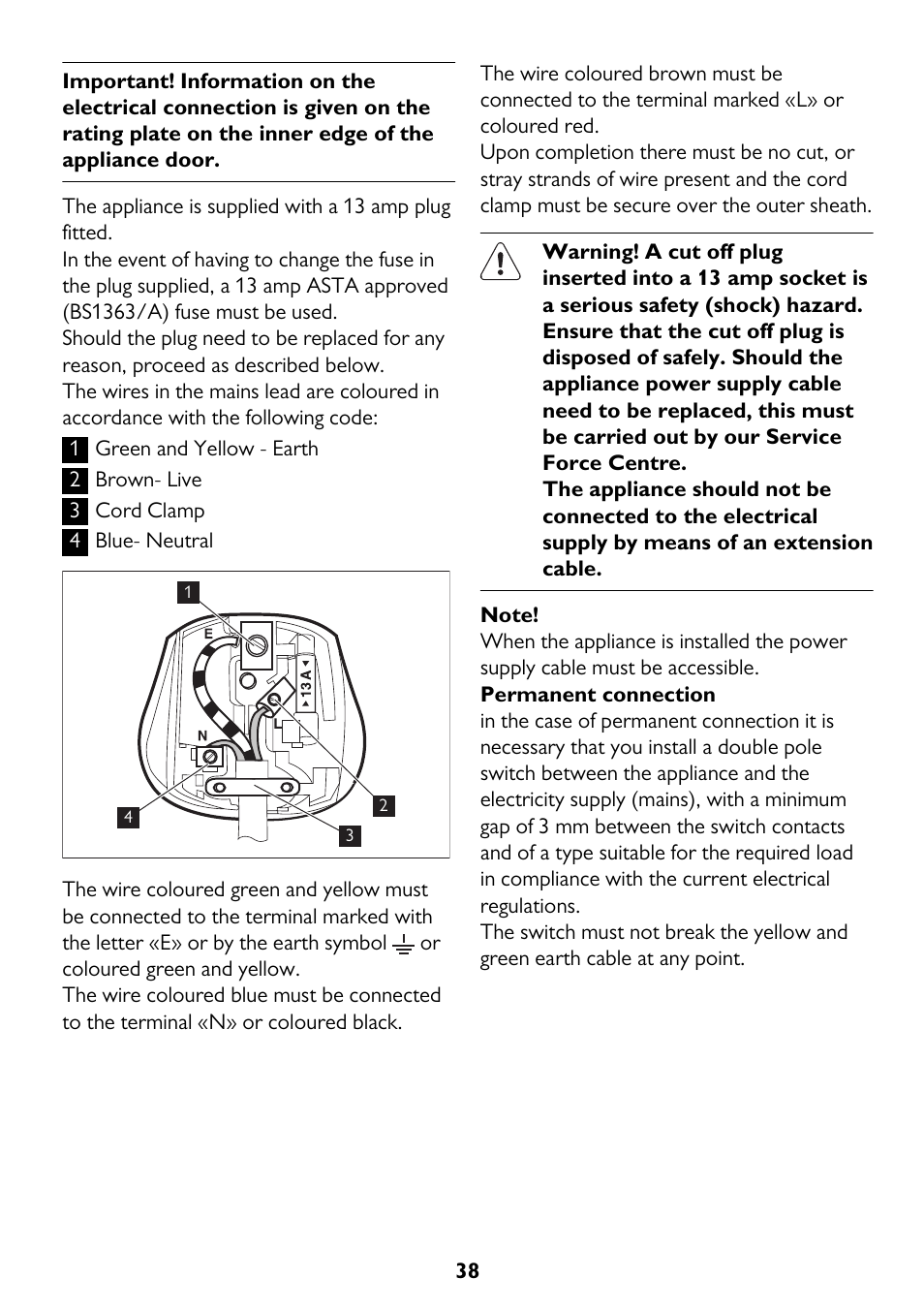 John Lewis JLWD 1610 User Manual | Page 38 / 44