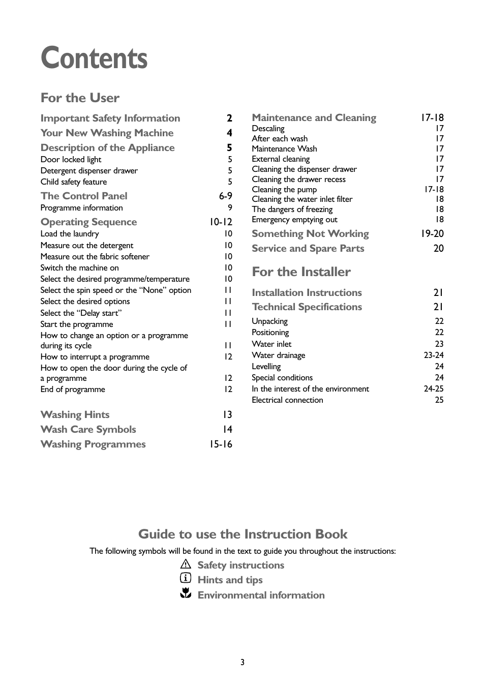 John Lewis JLWM1201 User Manual | Page 3 / 26