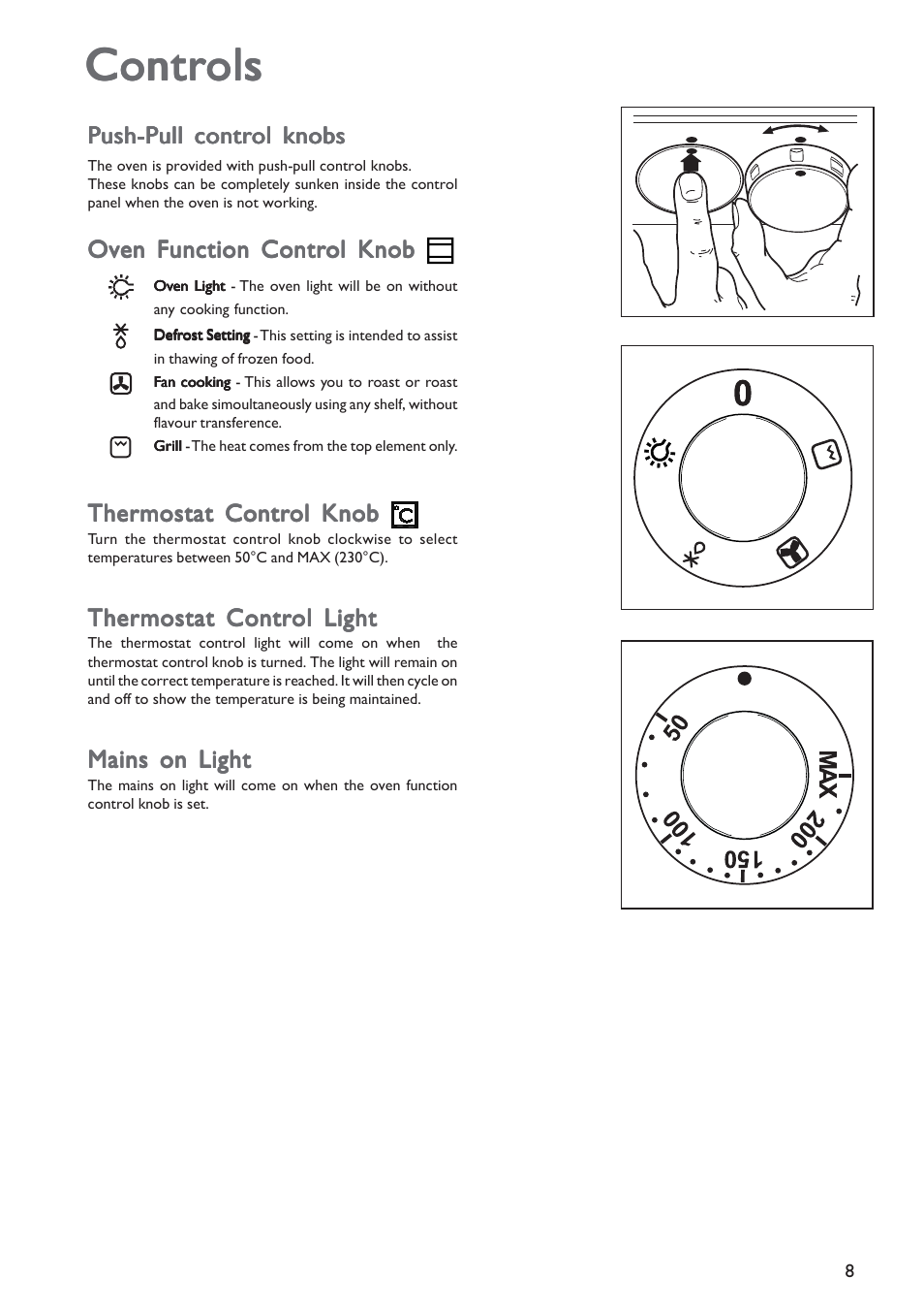 Contr, Contr controls ols ols ols ols | John Lewis JLBIOS601 User Manual | Page 8 / 24