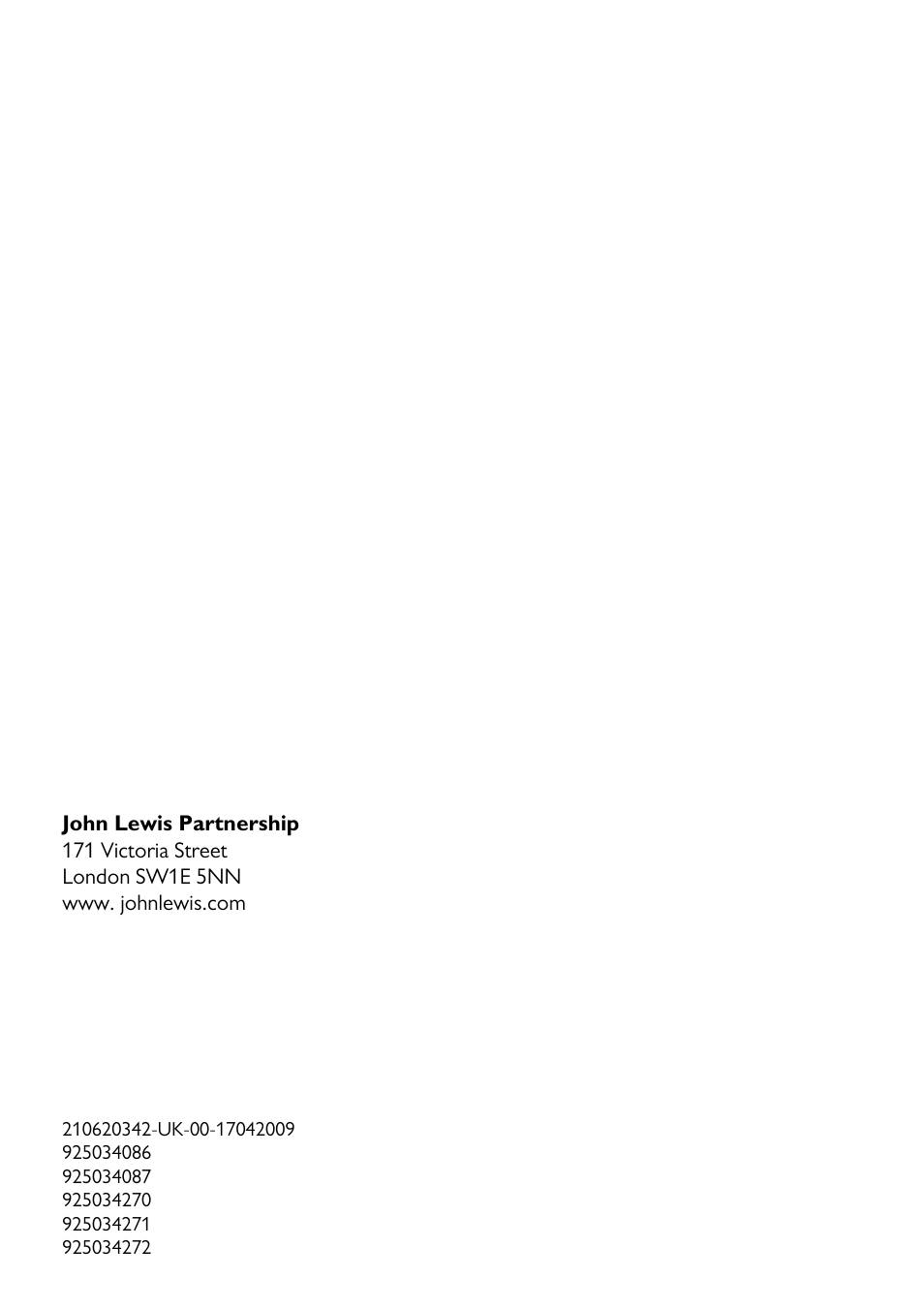 John Lewis JLFFW2013 User Manual | Page 28 / 28