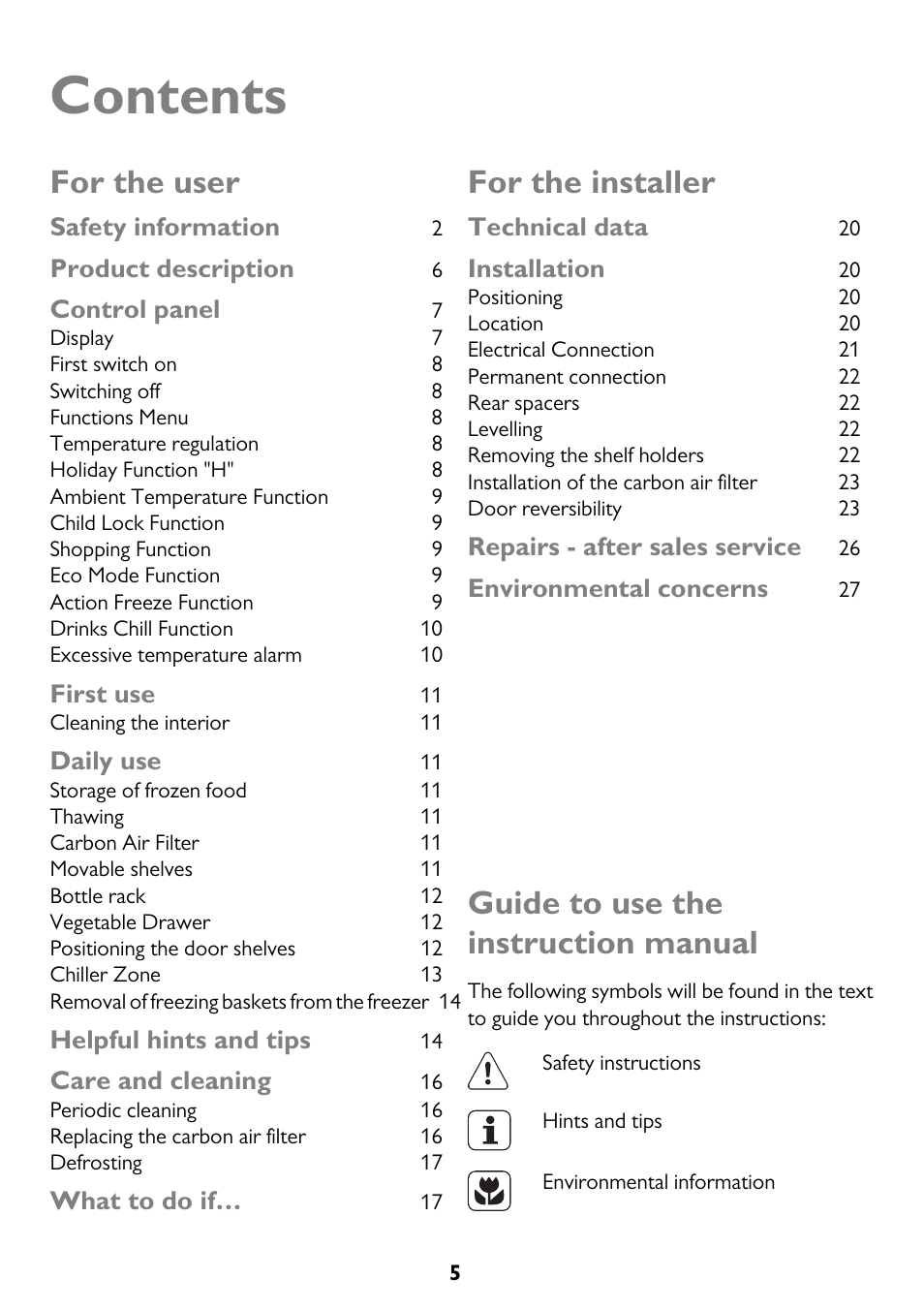 John Lewis JLFFW2013 User Manual | Page 5 / 28